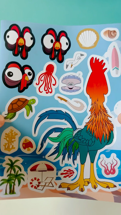 Disney MOANA Movie Make a Face Stickers Activity #moana