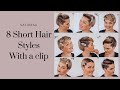 8 Quick & Easy Short Hair Styles with a Clip
