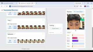Praktik dan Pemaparan Hasil penggunaan Teachable Machine untuk meneteksi benda atau barang.