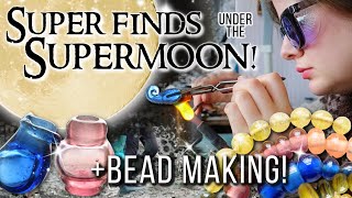 Mudlarking under the Super Moon! + Making BEADS, BOTTLES & HATPINS!