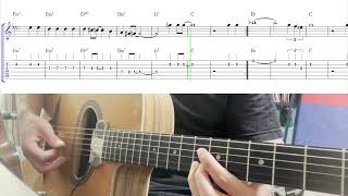 Video thumbnail of "Night and Day - Theme(C key) | Gypsy Jazz Guitar Tabs"