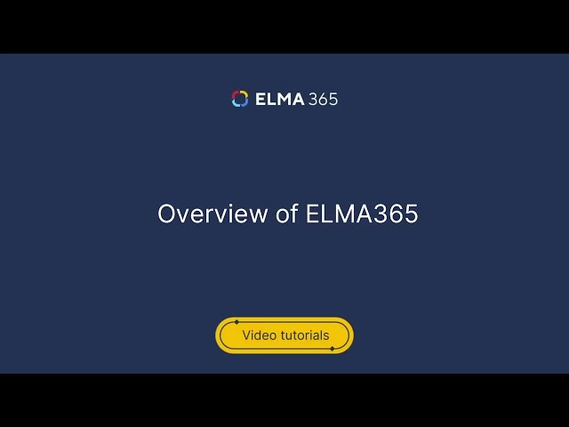 Overview of ELMA365 Low-Code Workflow Platform