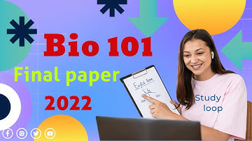 Bio101 current final term papers 2022 #vu #studyloop #finalpaper