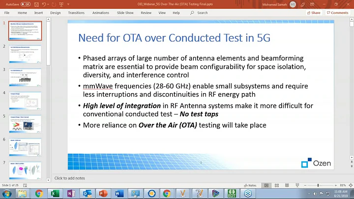 5G Over The Air OTA Testing Simulation