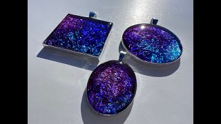 Tin Foil UV Resin Jewellery with Alcohol Inks   Amazing Effects  Simple Process