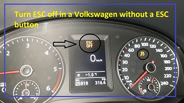 How to turn ESC off without a button in a Volkswagen (VW Caddy 2018)