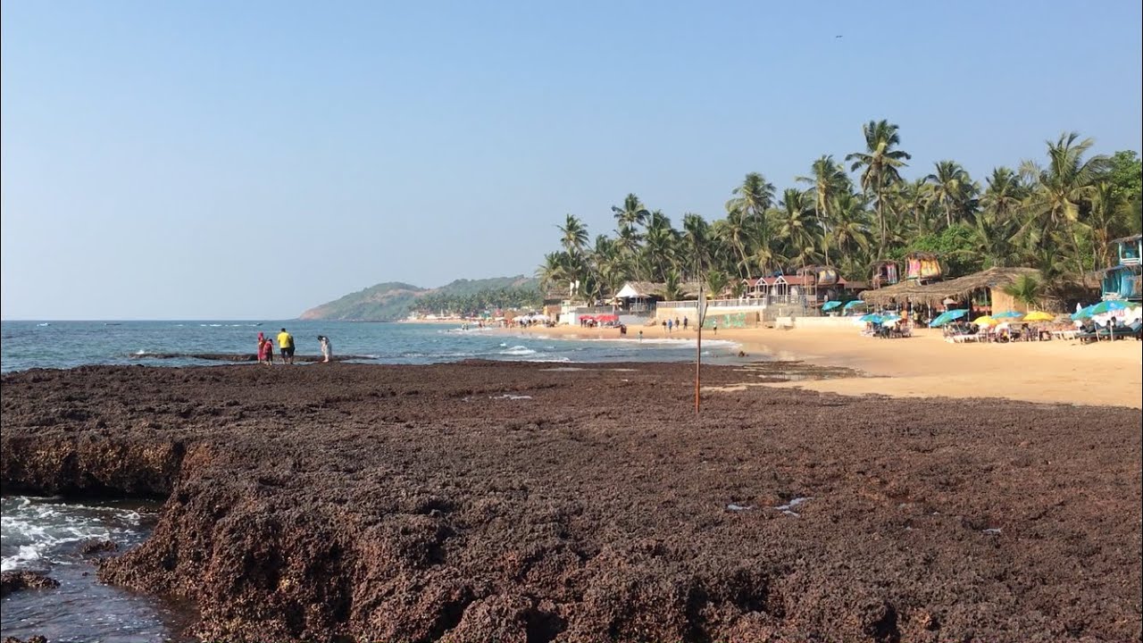Night curfew in Goa. Anjuna Beach