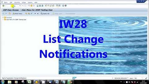 SAP IW28 List Change Notifications