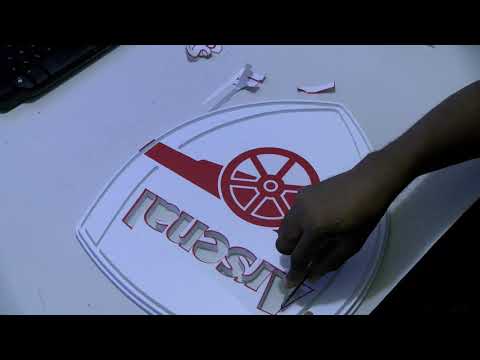 Arsenal FC Crest ...Made from red neon and light box