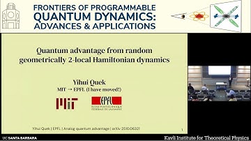Quantum advantage from random geometrically-two-local Hamiltonian dynamics | Yihui Quek (EPFL)