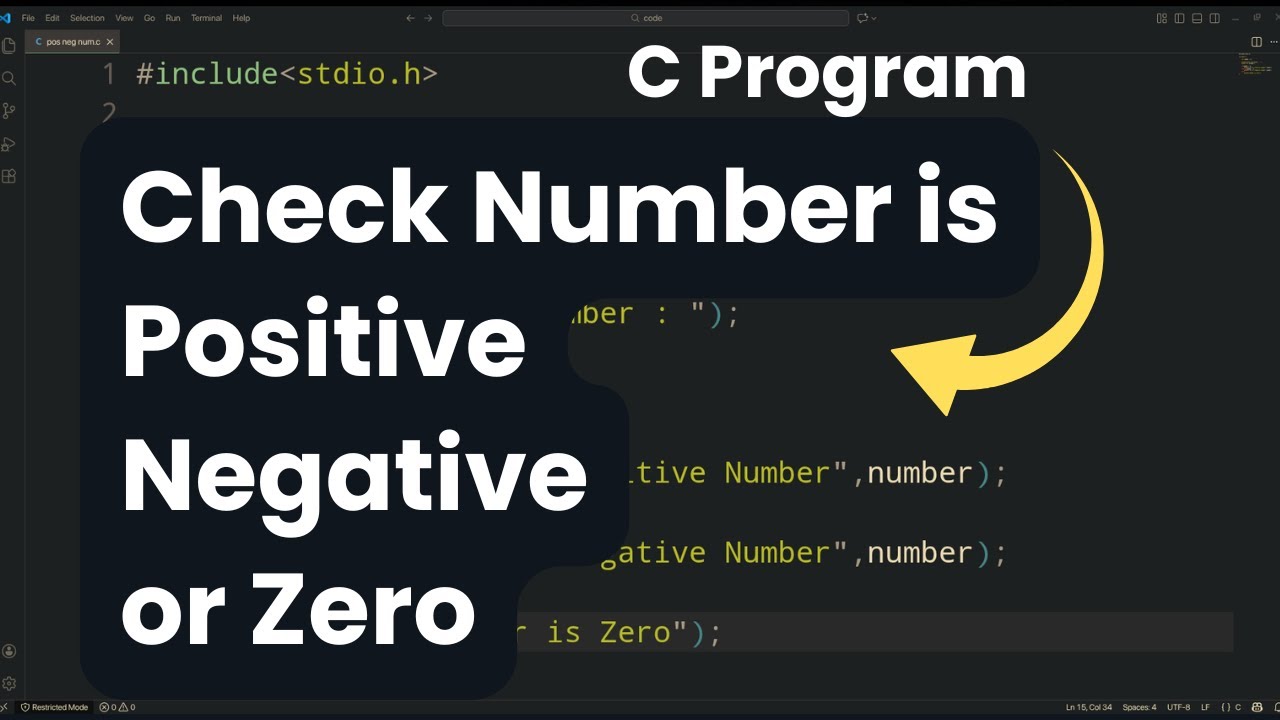C Program to Check Whether a Number Is Positive, Negative, or Zero ...