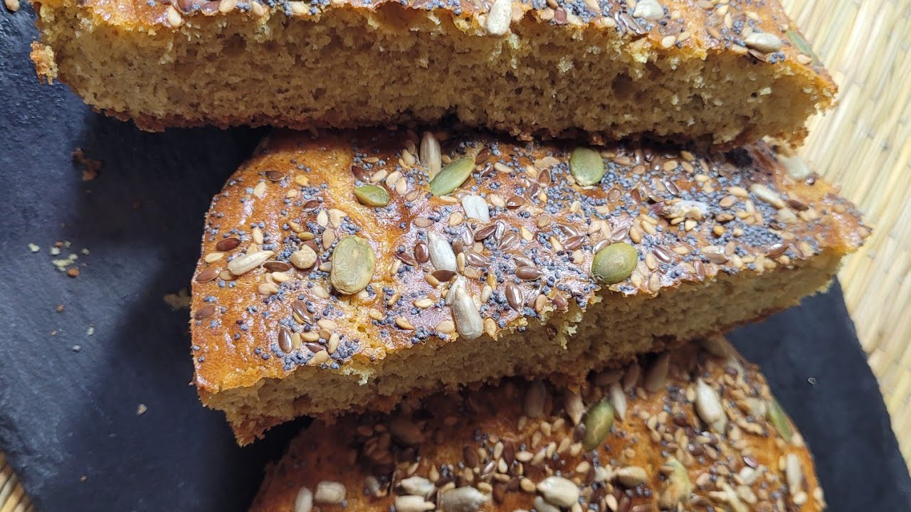 خبز صحي بدقيق الحمص خفيف وهشيش