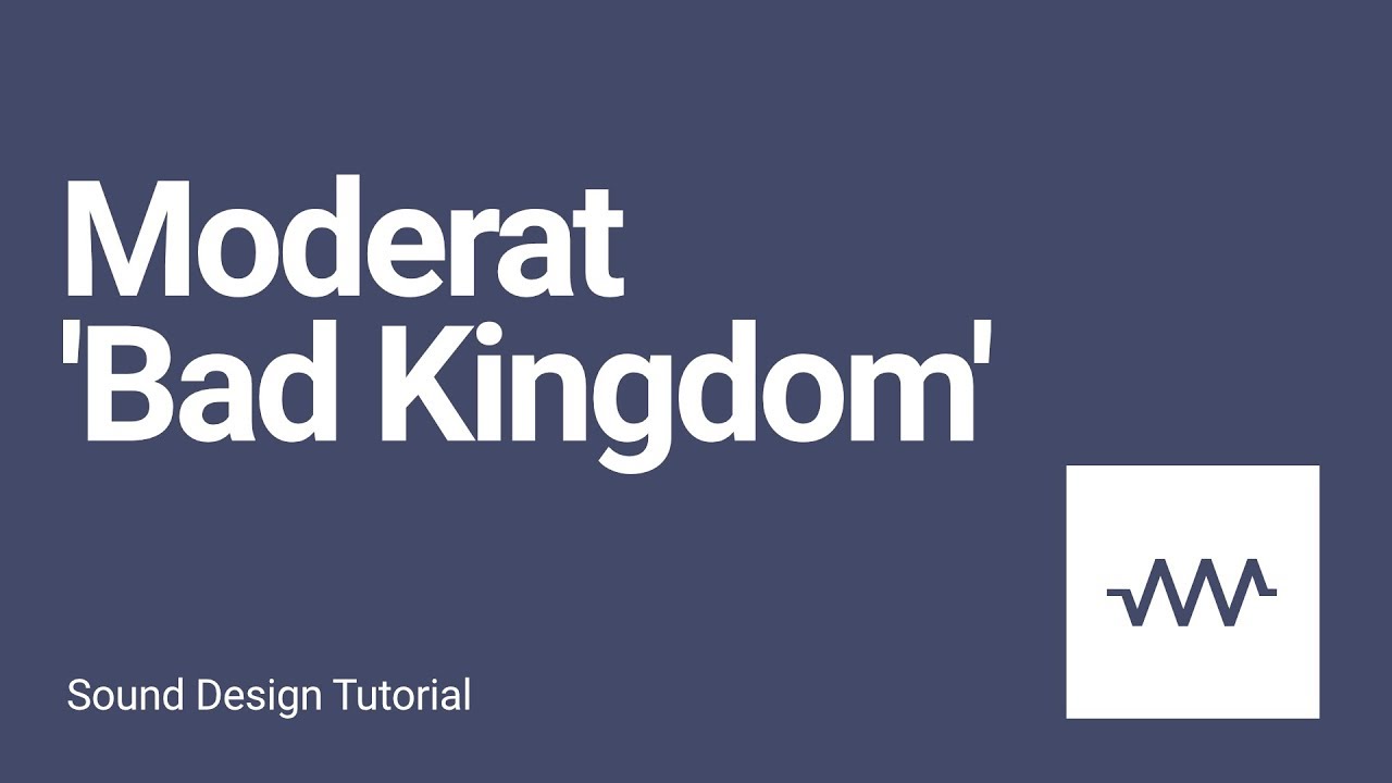 How to make the bass sound from Moderat - Bad Kingdom