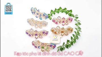 ĐỒNG GIÁ 46k| Kẹp tóc pha lê, đính đá nữ 3d hàn quốc hoa hồng xinh xắn