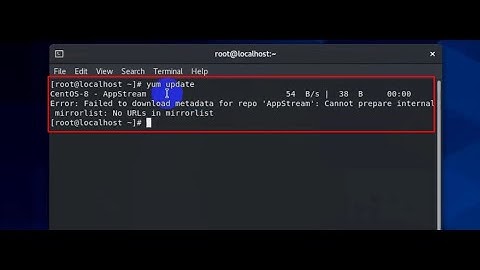 How to solve Update Problem (Appstream error)  in Linux Centos 8