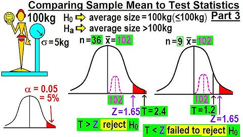 Statistics: Ch 9 Hypothesis Testing (19 of 35) Comparing Sample Mean to Test Statistics: Part 3