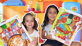 ABRINDO BRINQUEDO CONJUNTO FAST FOOD VELCRO - COZINHA