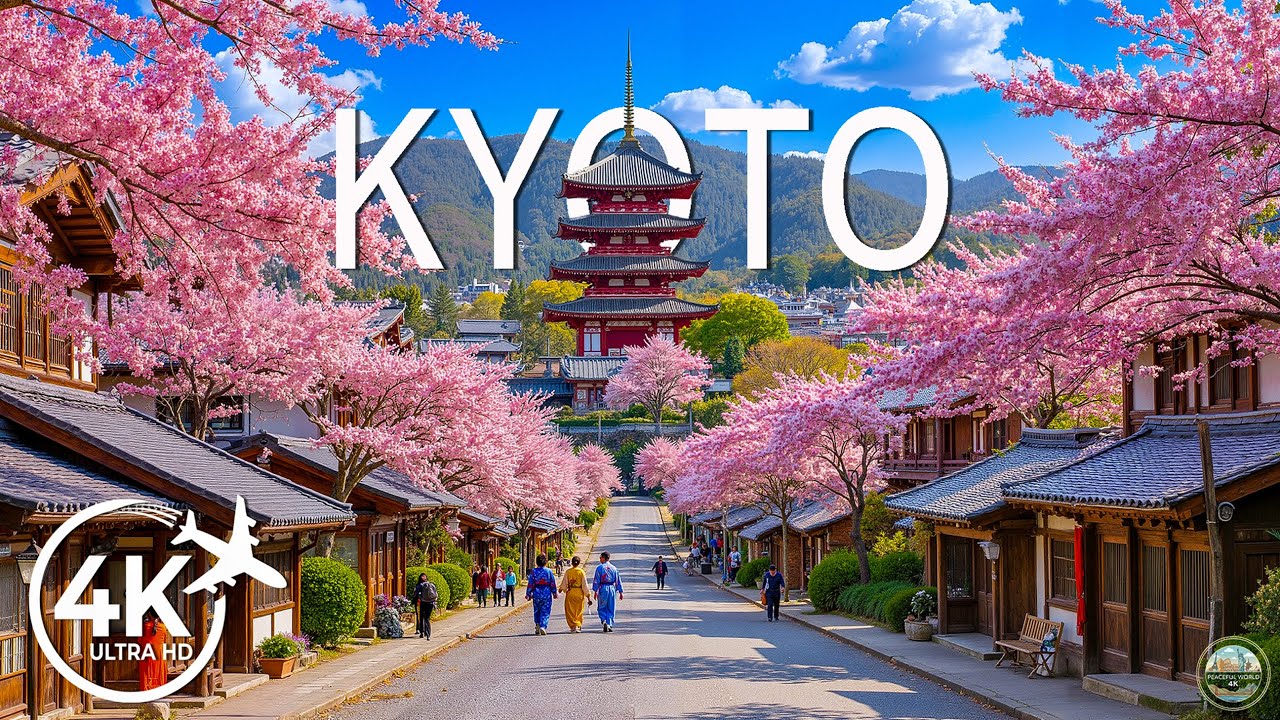 Kyoto Spring 4K 🌸 Tranquil Sakura Temples, Sacred Shrines & Timeless Kyoto Stillness