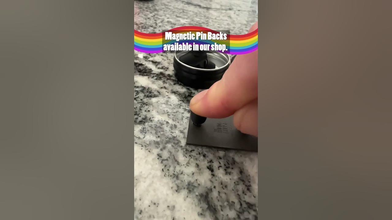 A quick video on our process of making the magnetic enamel pin backs.