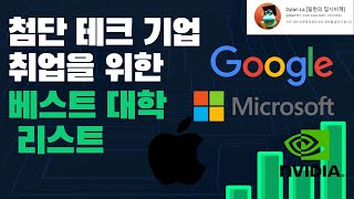[딜런의 입시비책]   첨단 테크 기업 취업을 위한 베스트 대학 리스트