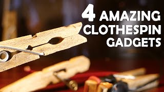 Learn how to make 4 really cool gadgets using clothespins. These projects are super easy and fun to make. So if you have some 