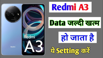 redmi A3 data saver / redmi a3 me data jaldi khatm ho jata hai / how to enable data saver redmi a3