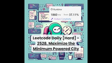2528. Maximize the Minimum Powered City [Hard] | Leetcode Daily | 11-7-25