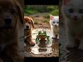 Frog Jump Shock! Puppy Reaction 🐸😳#TamilShorts#VillageAnimals#PuppyKitten#FrogJump#CuteAnimals