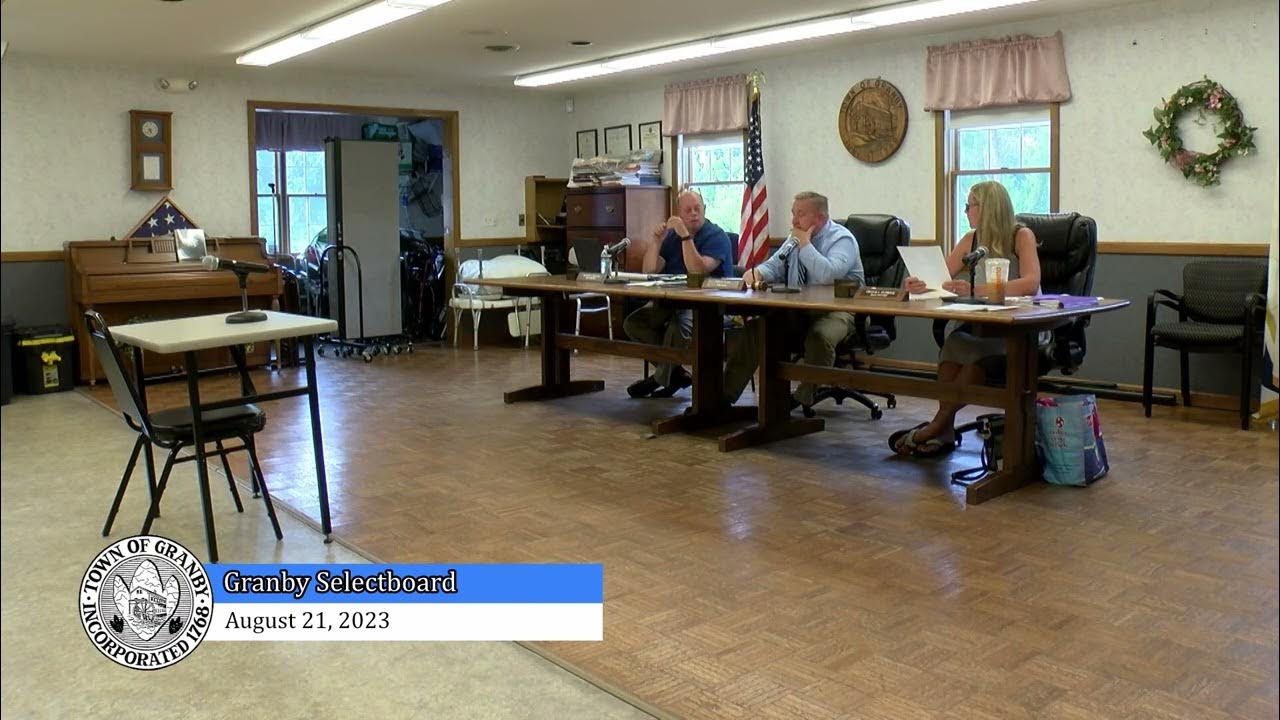 GRANBY MA Selectboard 82123 YouTube