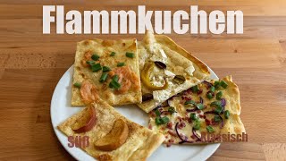 Herzhaft bis süß  - Flammkuchen aus Ölteig, ohne Hefe