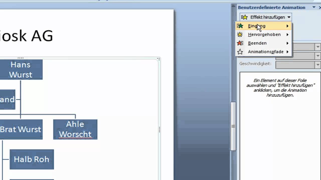 Am65 Organigramme In Powerpoint Prasentationen Mit Animationen Youtube