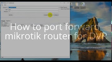 how to port forward mikrotik router for DVR