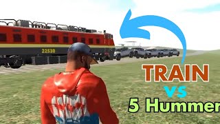 Train vs 5 Hummers !!! | Indian Bike Driving 3D Gameplay |