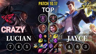 RW Crazy Lucian vs Jayce Top - KR Patch 10.17