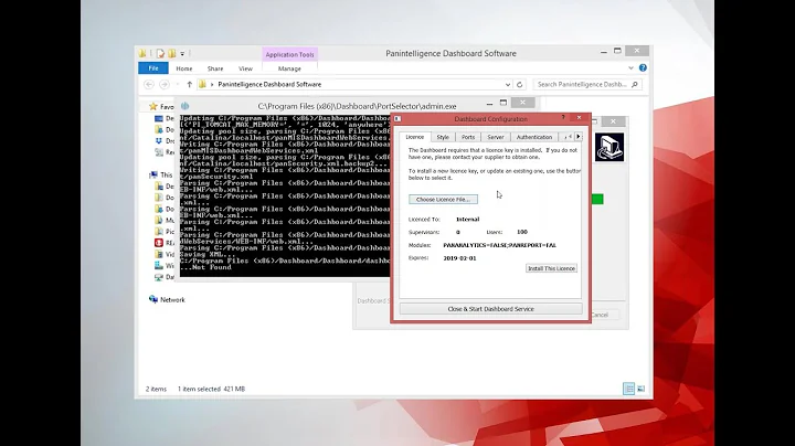 How to install the Panintelligence Dashboard on Windows