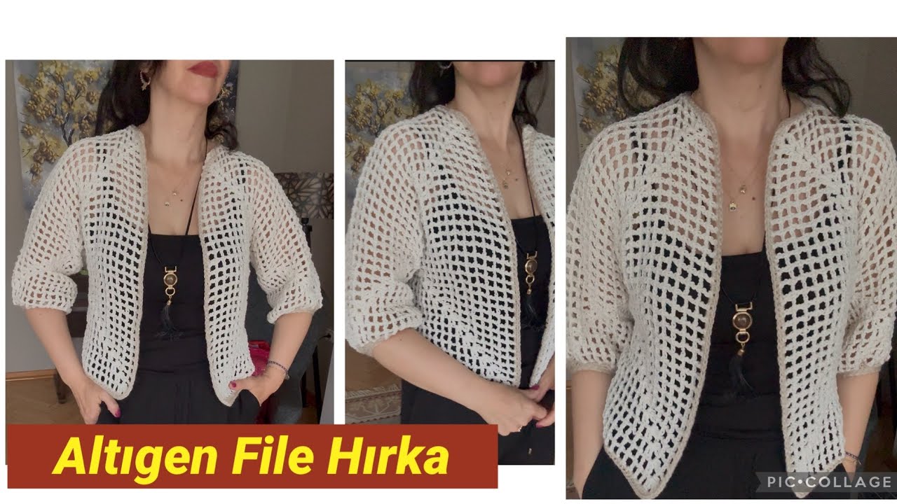 Pratik Altıgen File Hırka