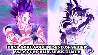 GOKU BLESSED BY GODS BLOOD GODLINE GOKU (SSJ-2-3-GOD-BLUE -MBKK-UI-MUI) END OF DBZ DB Xenoverse 2