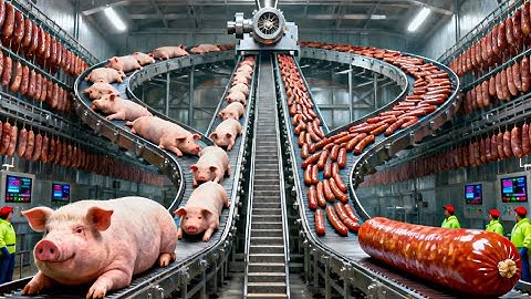 Inside The "SUPER" Sausage Factory - How Billions Of Tons Of Sausage Are Made (Full Process)