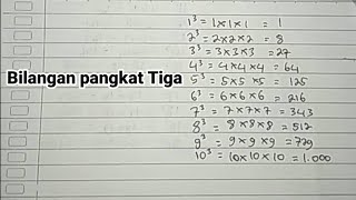 Matematika SD || Belajar Bilangan Pangkat Tiga ( 1 - 10 ) Mudah Sekali