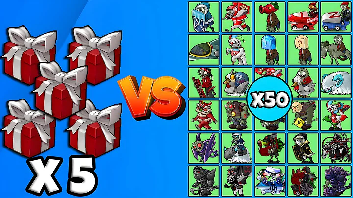 5 Plants Box Fusion vs All Zombies x50 - PVZ Fusion