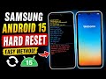 Samsung f15 android 15 hard reset 💯 person ✅👍🆗✅ Samsung all model android 15 work