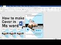 How to make cover page in ms word tutorial 