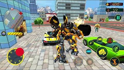 Flying Helicopter Robot Car Transform (Andro Action Game Studio) | Android Gameplay HD