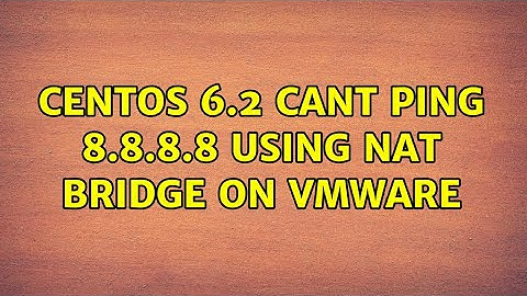 Centos 6.2 cant ping 8.8.8.8 using NAT bridge on VMWare