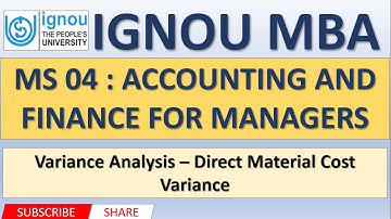 24. Direct Material Cost Variance | IGNOU MBA - MS 04 | By Zest Learn
