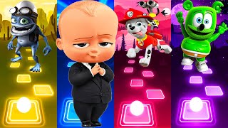 Crazy Frog vs Boss Baby vs Paw Patrol vs Gummy Bear | Tiles Hop EDM Rush! screenshot 4