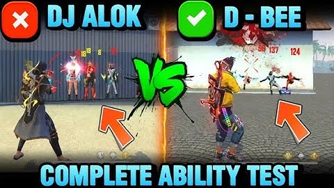 D Bee Ability Test | New Character D Bee Vs Dj Alok Accuracy And Movement Speed Test In free fire