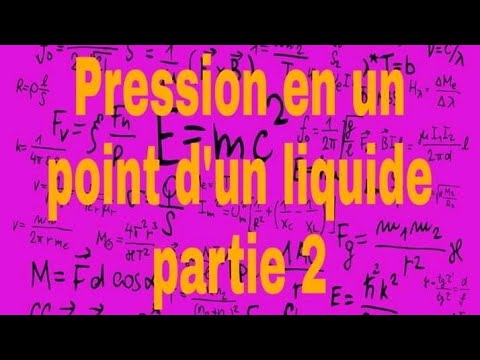 pression en un point d un liquide partie (ll)