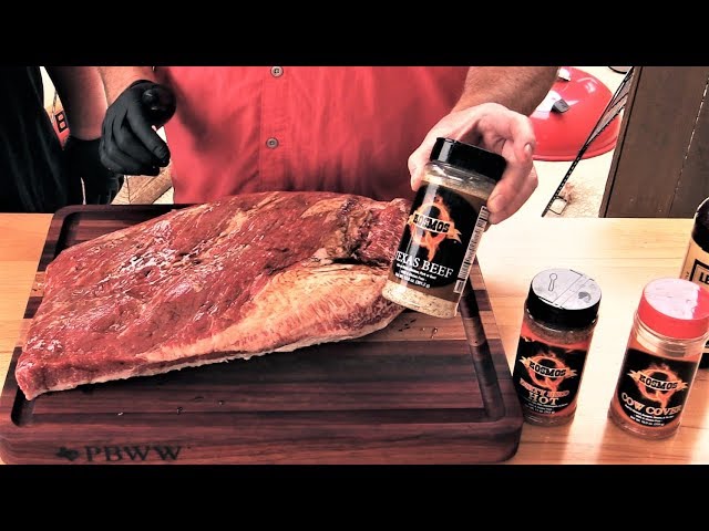 Competition Brisket using KosmosQ Rubs on LSG 24x48 Offset class=