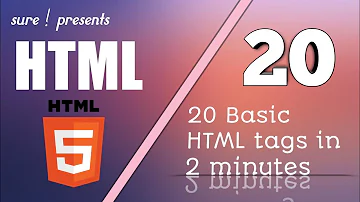 What are the 20 basic HTML tags?